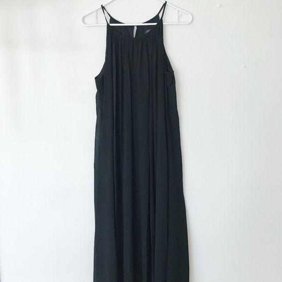 Black Chiffon Maxi Dress - Picture 1 of 5